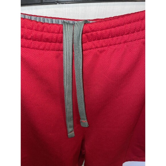 Athletic Works Athleisure Shorts Men’s Size Small Red Stretch Waist Drawstring - Picture 3 of 12